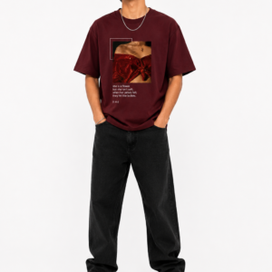 StitchVaults™ Petals Like Bullets Oversized Graphic T-Shirt