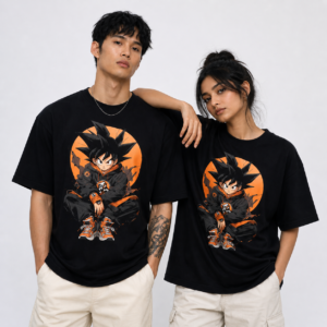 Urban Warrior Goku Oversized T-Shirt - Streetwear Anime Graphic Tee