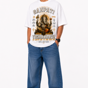 StitchVaults™ Jai Hanuman Oversized Graphic T-Shirt – Devotion & Strength Edition | HANUMAN LEGACY™ Collection