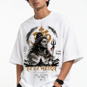 StitchVaults™ Har Har Mahadev Oversized Graphic T-Shirt