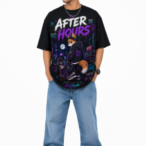 StitchVaults™ After Hours Oversized Graphic T-Shirt – Kawaii Street™ Collection | Premium Cotton