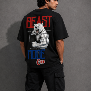 StitchVaults™ Beast Mode Athletics Oversized Gym T-Shirt for Men