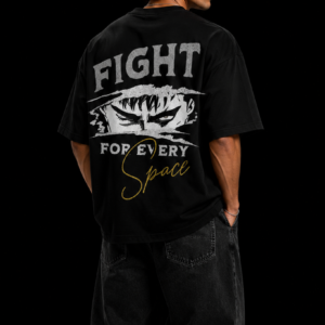 StitchVaults™ Fight For Every Space Oversized Graphic T-Shirt – Warrior Edition
