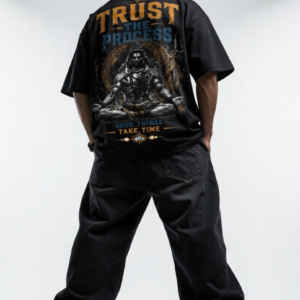 StitchVaults™ Trust The Process Oversized Graphic T-Shirt
