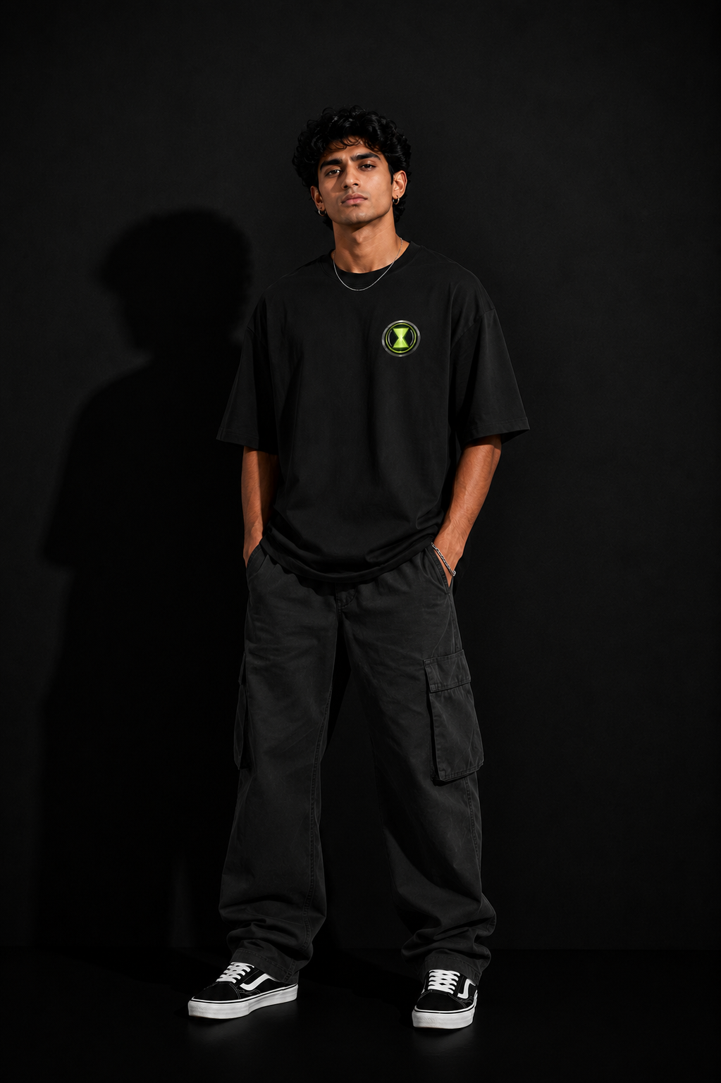 StitchVaults™ Crystal Force Oversized Graphic T-Shirt – Alien Warrior Edition - Image 3