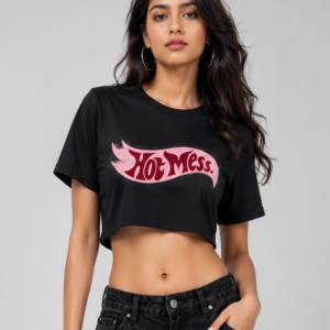 StitchVaults™ Hot Mess Women’s Crop Top T-Shirt