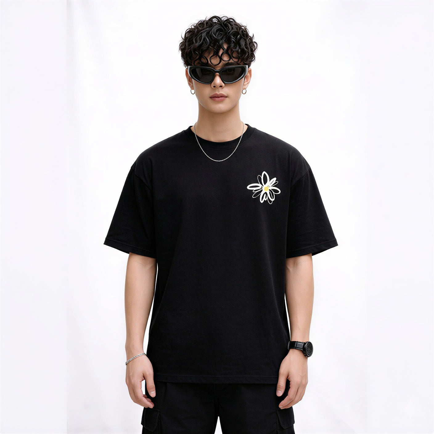 Minimal Butterfly Graphic T-Shirt – Aesthetic Streetwear Black Tee - Image 2
