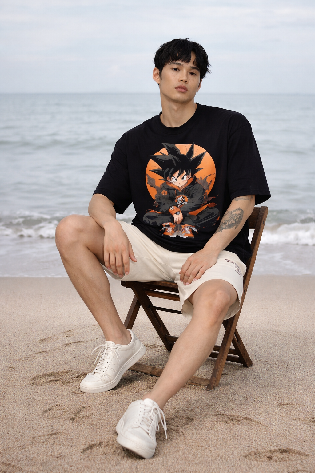 Urban Warrior Goku Oversized T-Shirt - Streetwear Anime Graphic Tee - Image 5